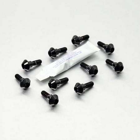Pro-Bolt Stainless Steel Front Brake Disc Bolt Kit featuring ten black hex head bolts and a small packet of thread lock, all set against a light background.