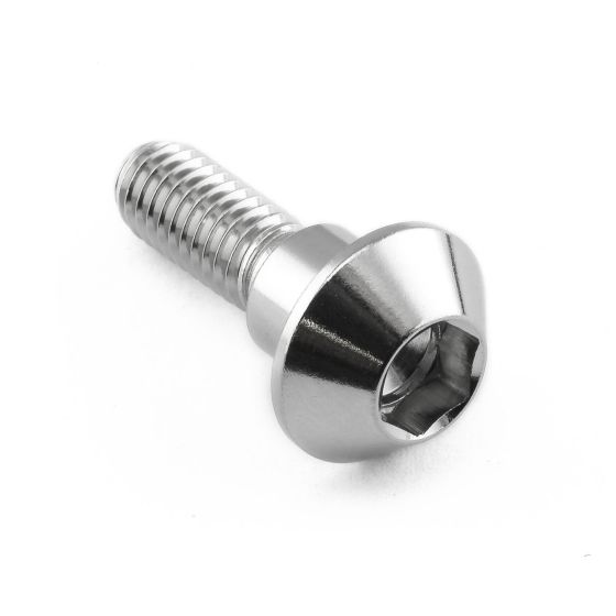 Pro-Bolt stainless steel front brake disc bolt in silver, featuring a hexagonal socket head and a smooth, polished finish for durability and corrosion resistance.
