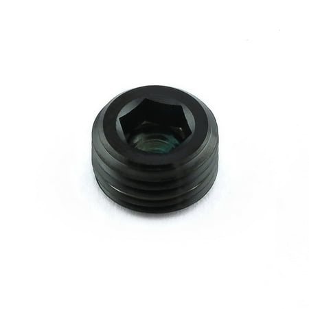 Pro-Bolt stainless steel front caliper pad pin grub screw in black, featuring a hexagonal socket head and a textured surface for enhanced grip.