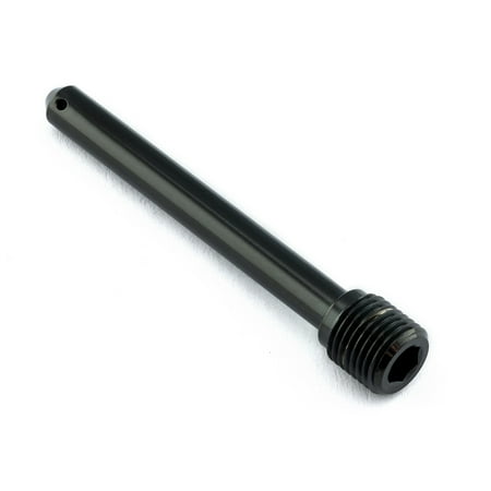 Pro-Bolt stainless steel front caliper pin in black, featuring a hexagonal head and a long cylindrical shaft with a threaded section for secure attachment.