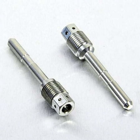 Pro-Bolt stainless steel front caliper pin kit in silver, featuring two precision-engineered pins with a hexagonal head and smooth, polished shafts for durability and performance.