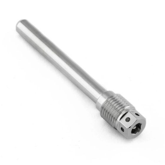 Pro-Bolt stainless steel brake caliper pin in silver, featuring a smooth, elongated shaft with a hexagonal head for secure fastening.