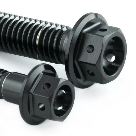 Pro-Bolt stainless steel rear brake reservoir and master cylinder bolt kit in black, featuring hexagonal heads and a sleek, polished finish for durability and style.