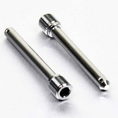 Pro-Bolt Stainless Steel Rear Caliper Pin Kit featuring two silver pins with a polished finish, threaded ends, and a smooth cylindrical design for enhanced durability and performance.