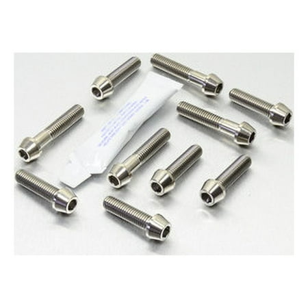 Pro-Bolt stainless steel rear pannier mount bolt kit featuring gold-colored bolts, with a total of 12 bolts and a packet of thread-locking adhesive.