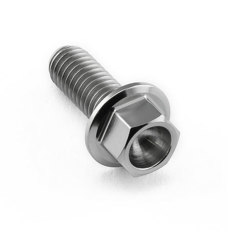 Silver titanium ABS mount bolt featuring a hexagonal head and threaded shaft, designed for durability and lightweight performance.