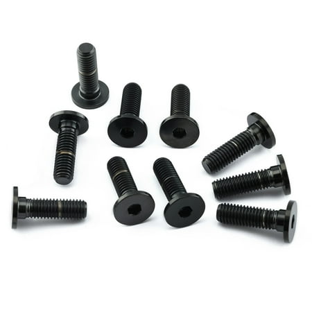 Pro-Bolt Titanium Brake Disc Bolt Kit featuring ten black titanium bolts with hexagonal heads and flat washers, designed for durability and lightweight performance.