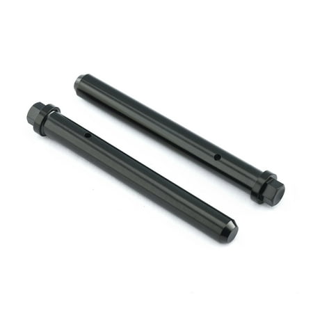 Pro-Bolt Titanium Caliper Pin Kit in black, featuring two sleek, cylindrical pins with hexagonal ends and a smooth finish, designed for durability and lightweight performance.
