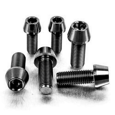 Pro-Bolt Titanium Front & Rear Brake Caliper Mounting Bolt Kit featuring six black titanium bolts with varying head shapes and sizes, designed for durability and performance.