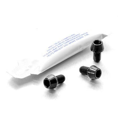 Pro-Bolt Titanium Front Brake & Clutch Reservoir Mount Bolt Kit featuring four black titanium bolts and a small packet of thread sealant.