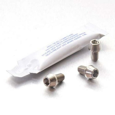 Pro-Bolt Titanium Front Brake & Clutch Reservoir Mount Bolt Kit in silver, featuring three sleek, durable titanium bolts and a small package for secure storage.
