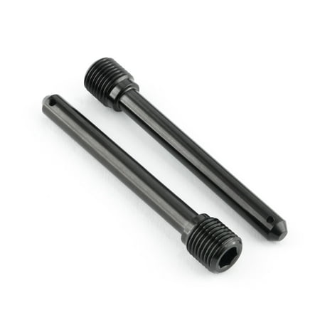 Pro-Bolt Titanium Front Caliper Pin Kit in black, featuring two sleek, threaded pins with hexagonal heads, designed for durability and performance in automotive applications.