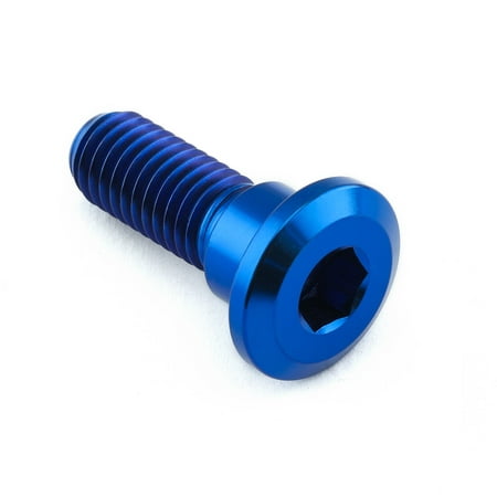 Pro-Bolt titanium rear brake disc bolt in vibrant blue, featuring a hexagonal socket head and a threaded shaft for secure fastening.