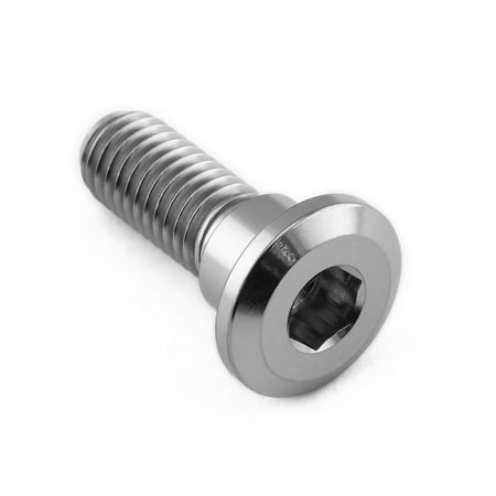 Silver titanium rear brake disc bolt by Pro-Bolt featuring a hexagonal socket head and a smooth, polished finish for durability and lightweight performance.