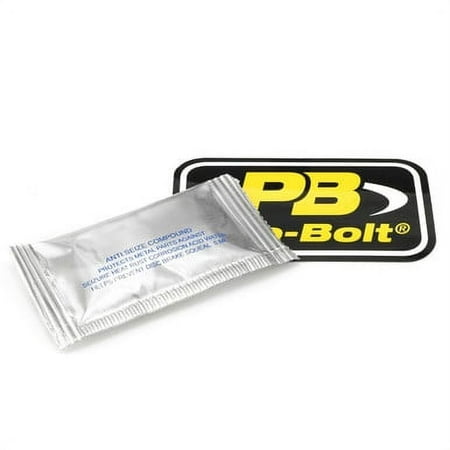 Purple titanium rear brake master cylinder bolt kit by Pro-Bolt, featuring durable construction and a sleek design, accompanied by an anti-seize compound packet and a Pro-Bolt sticker.