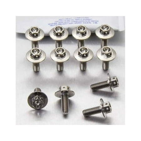 Pro-Bolt Titanium Special Motorcycle Brake Disc Bolt Kit featuring black titanium bolts with hex heads and washers, designed for durability and lightweight performance.