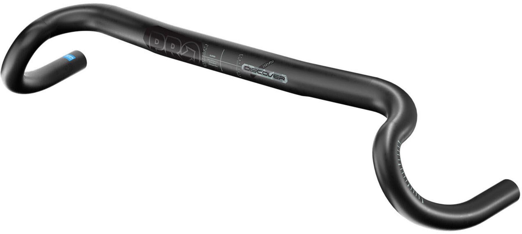 Black PRO Discover Alloy 30 Handlebar, 46cm, with ergonomic drop design and subtle branding on the top bar.