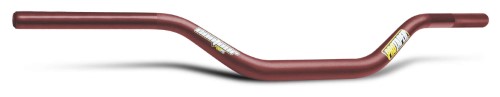 Red Pro Taper Contour handlebars with SX Race bend, featuring a durable aluminum construction and a sleek design for optimal grip and control.