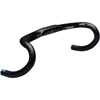Black PRO Vibe Aero Alloy Handlebar, 38cm, with ergonomic drops and aerodynamic design, subtle branding.