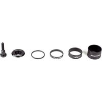Black Renthal Top Cap Kit with bolt, cap, and spacers, featuring white Renthal logo on each component.