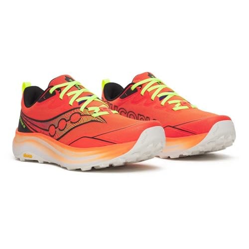 Saucony Peregrine 16 Mens | Fire/Black - Red / 9.5 / Standard - image 2