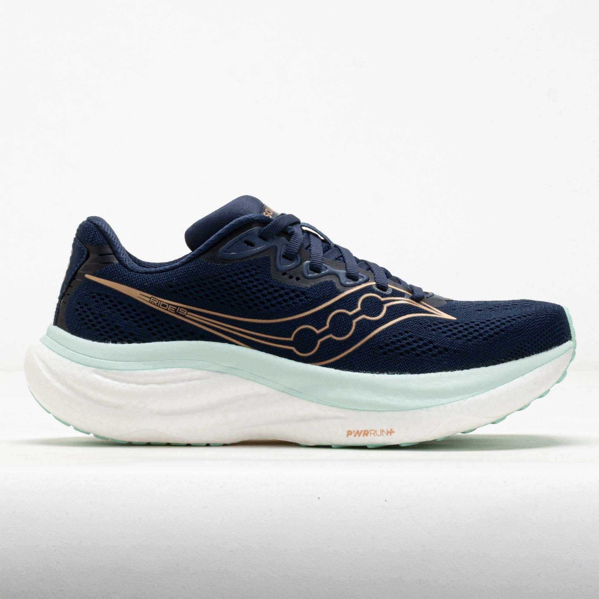 Saucony Saucony Womens Saucony Ride 19 - Womens Running Shoes Navy/Aqua Size 8.0