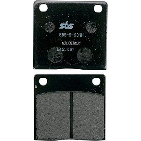 Black brake pads with a textured surface, featuring the SBS logo and model number "512H.CT" printed on them, designed for high-performance braking.