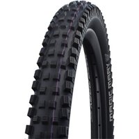 Black Schwalbe Magic Mary 29" trail tyre with aggressive tread and folding design, tubeless ready, Addix Ultra Soft compound.