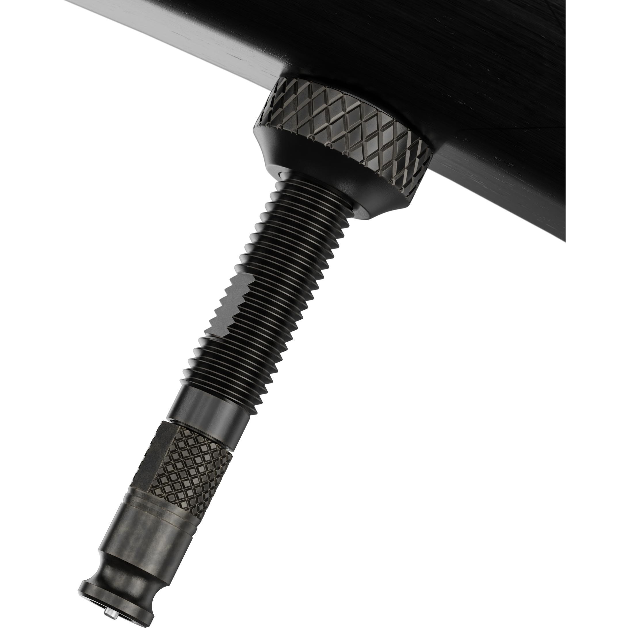 Black and silver bicycle tube valve with a textured grip, designed for 28" tires and 80mm width, showcasing durable rubber material and a precise valve mechanism.