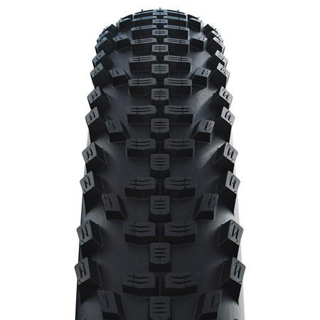 Black Schwalbe Smart Sam mountain tire, 12 x 1.85 inches, featuring a wire clincher design, K-Guard protection, and a textured tread pattern for enhanced grip.