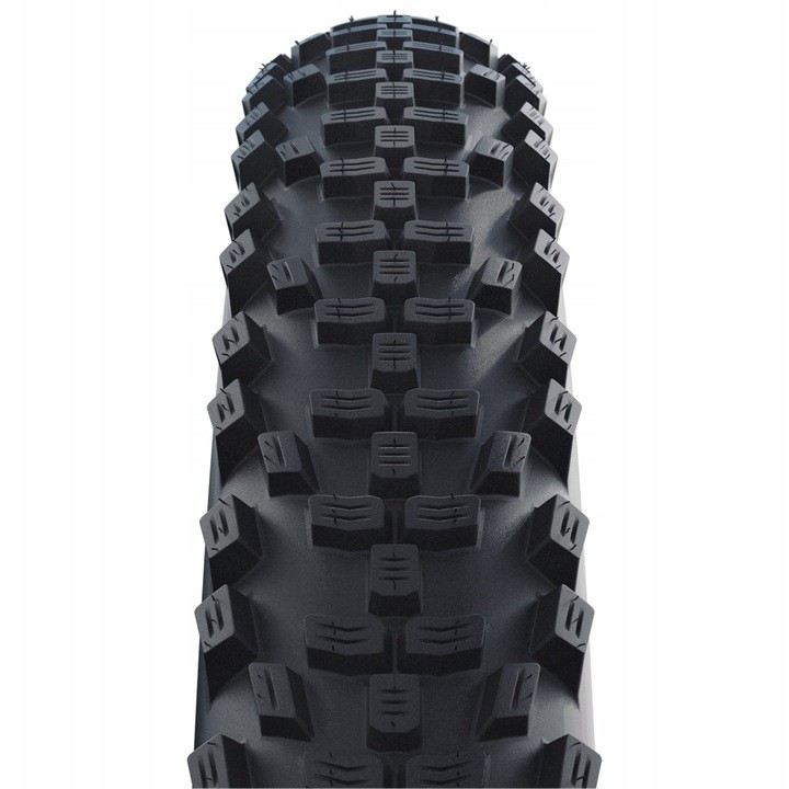 Black Schwalbe Smart Sam tire, size 24 x 1.85, featuring a rugged tread pattern, wire bead, Active Line construction, and K-Guard puncture protection.