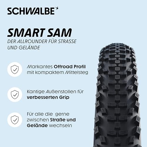 Schwalbe Smart Sam Tyre - BlackSBCWire1.85 Inch26 Inch - image 2