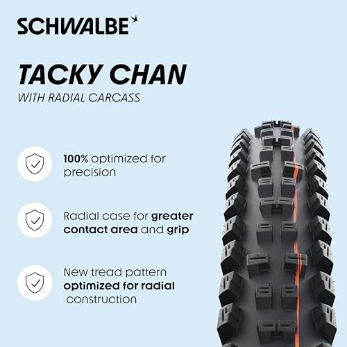 Schwalbe Tacky Chan Gravity Pro Radial TLR Tyre - Gravity Pro - Addix Ultra Soft - Folding Bead2.5 Inch29 Inch - image 2