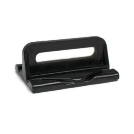 Black plastic Scottoiler Multiform Dispenser Block with a rectangular shape, featuring a central slot and a textured surface for secure handling.