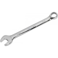 Silver Sealey CW16 combination spanner, 16mm, with open and ring ends, polished chrome finish.