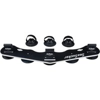SeaSucker Bomber Bike Rack for 3 bikes, black with suction cups and curved design for car roof mounting.