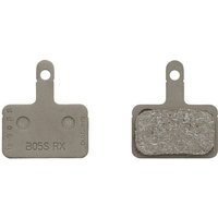 Shimano B05S disc brake pads with resin surface and metal backing, includes a small metal spring.