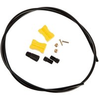 Black Shimano BH59 disc brake hose 1700mm with yellow spacers, black connectors, and small metal fittings.