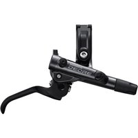 "Black Shimano BL-M6100 Deore right-hand brake lever with ergonomic grip and mounting bracket"
