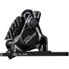 Shimano 105 R7170 hydraulic disc brake caliper in sleek black finish, featuring a compact design, prominent Shimano branding, and a distinctive textured surface for enhanced grip.