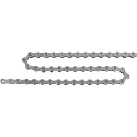 Shimano CN-HG54 10 Speed HG-X Chain, silver with interlocking plates and precise link design.