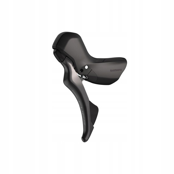 Shimano CUES ST-U6030 left hand lever in black with a sleek design, featuring hydraulic and mechanical STI functionality for smooth gear shifting.