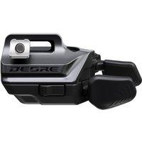 Black Shimano Deore M6250 Di2 shift switch with ergonomic paddles and sleek metallic accents.