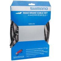 Blue Shimano Dura-Ace 9000 road brake cable set packaging with cables visible inside.