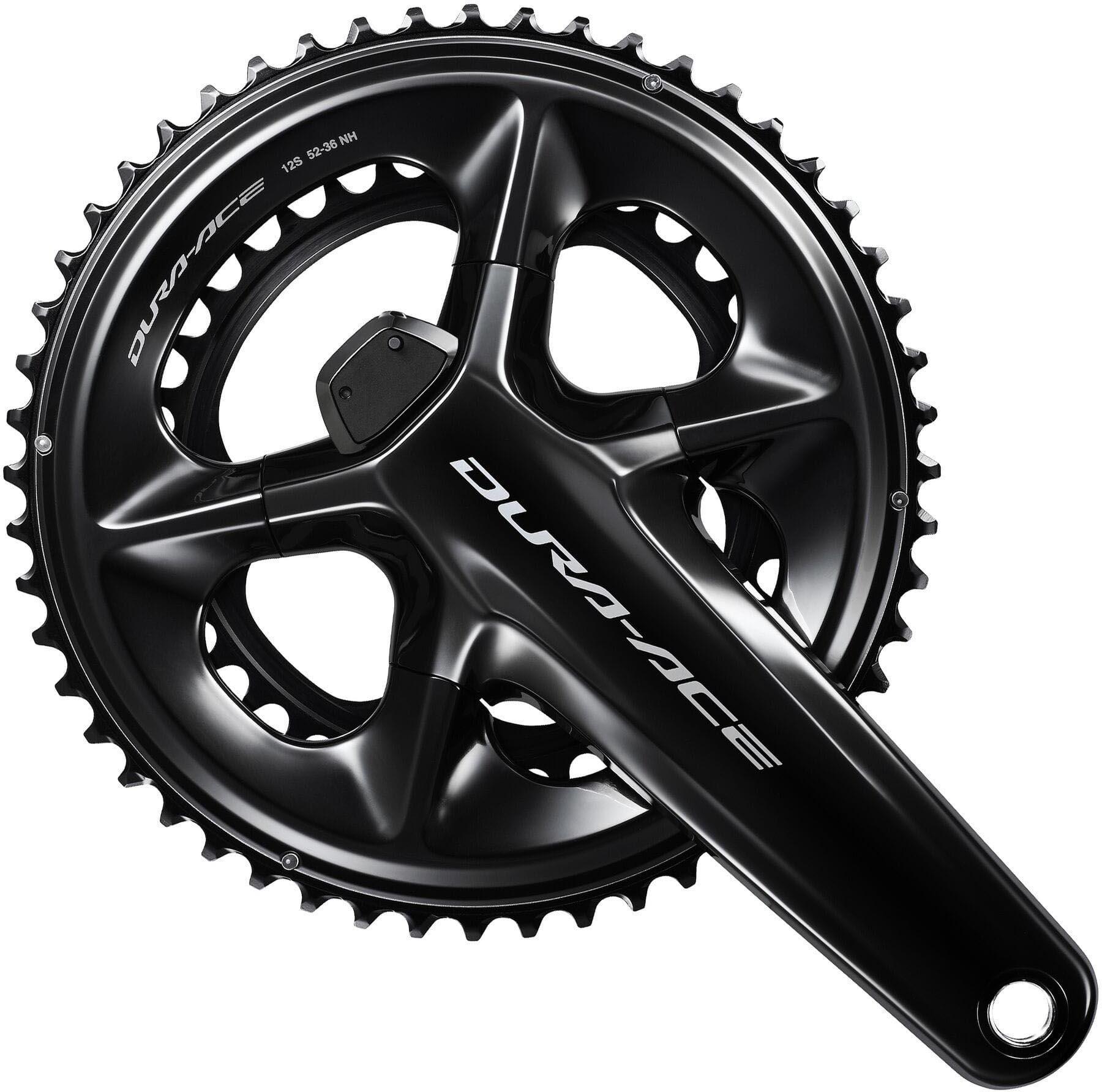 Shimano Dura Ace FC-R9200 chainset, black with 52/36T chainrings, integrated power meter, sleek aerodynamic design