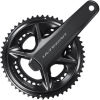 Shimano FC-R8100-P Ultegra 12-speed double power meter chainset in sleek black, featuring a 170mm crank arm and 50/34T chainrings with a durable finish.