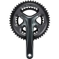 Shimano FC4700 Tiagra Chainset, black and silver, 48/34 compact, dual chainrings with five-arm spider design.