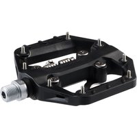 Black Shimano PD-EH510 SPD platform pedal with silver axle, single-sided mechanism, and multiple grip pins.