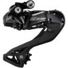 Shimano R7150 105 Di2 rear derailleur in sleek black, featuring a sturdy design, dual pulleys, and compatibility with 12-speed electronic shifting systems.