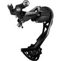 Black Shimano RD-M3100 Alivio 9-speed rear derailleur with Shadow Design and long cage, featuring tension pulley.